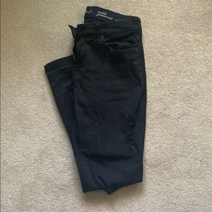 7 For All Mankind Black Distressed Skinny
